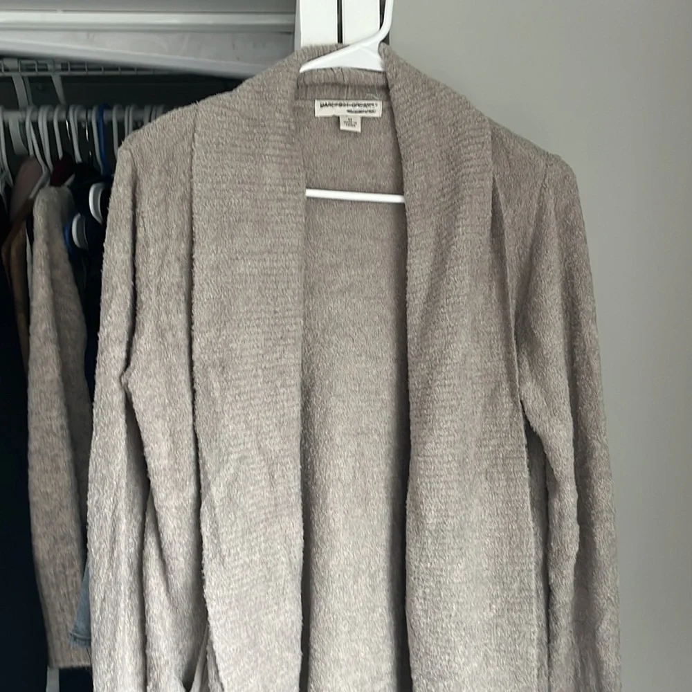 Barefoot Dreams Taupe Circle Cardi, NWOT